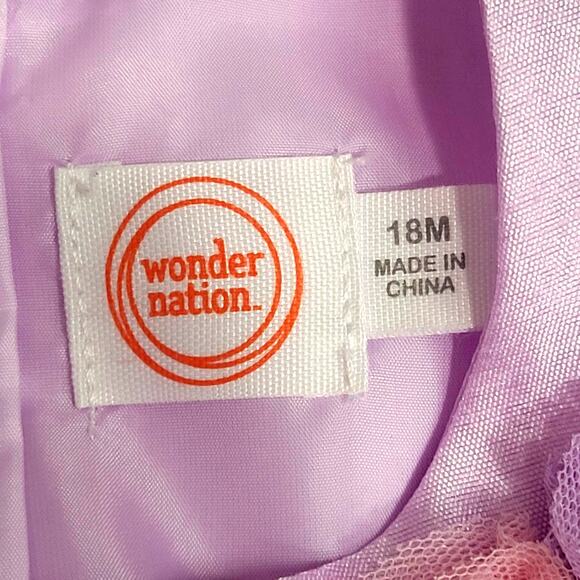 Wonder‎ Nation Purple Tulle Dress Size 18 Months - Picture 5 of 10